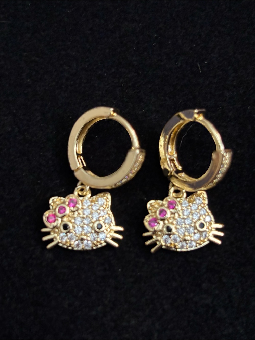 Gold Plated Hello Kitty earrings